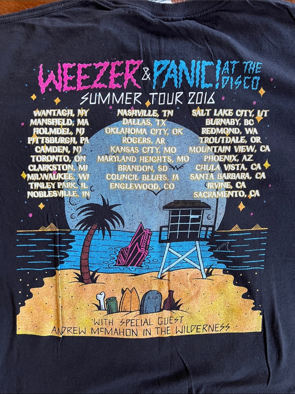 Weezer & Panic at the Disco 2016 Tour Tee